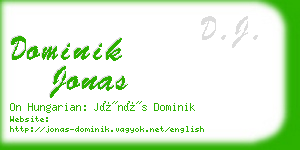 dominik jonas business card